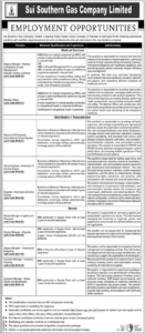 Career Jobs at Sui Southern Gas Company Limited SSGC 2026