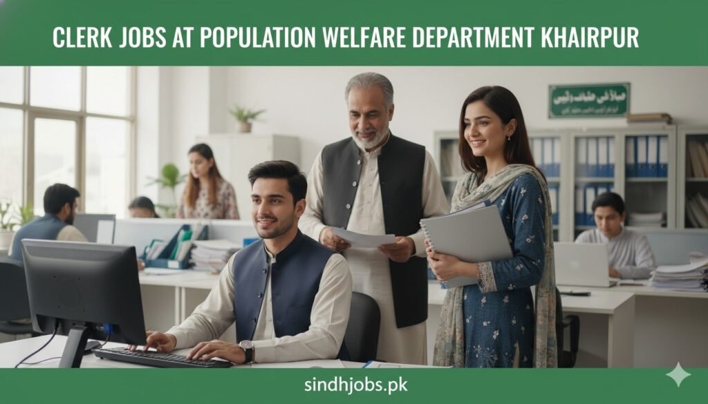 Clerk jobs at Population Welfare Department Khairpur