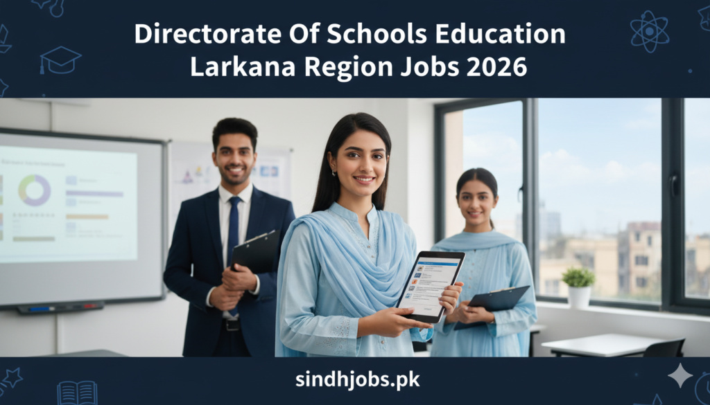 Directorate of Schools Education Larkana Region Jobs 2026