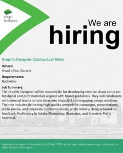 Engro Fertilizers Hiring a Graphic Designer Jobs