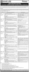 Jobs at State Life Insurance Corporation Of Pakistan 2026
