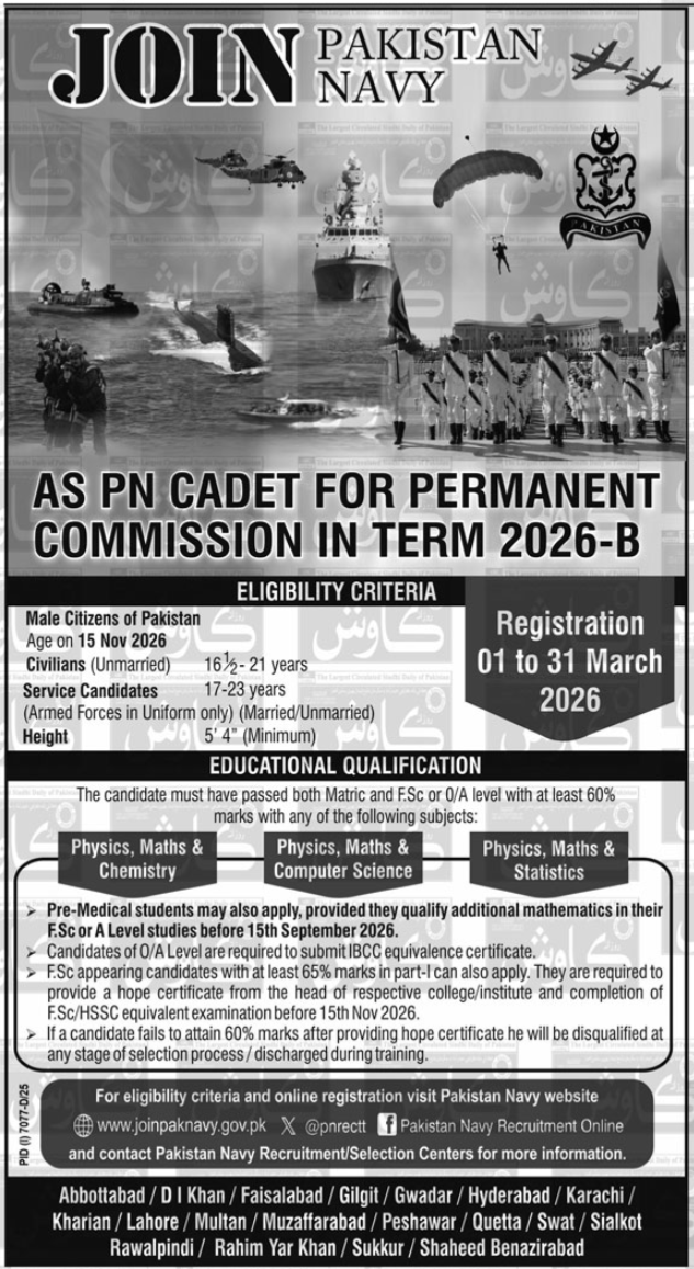 Latest Pakistan Navy Jobs Apply Online Now 2026