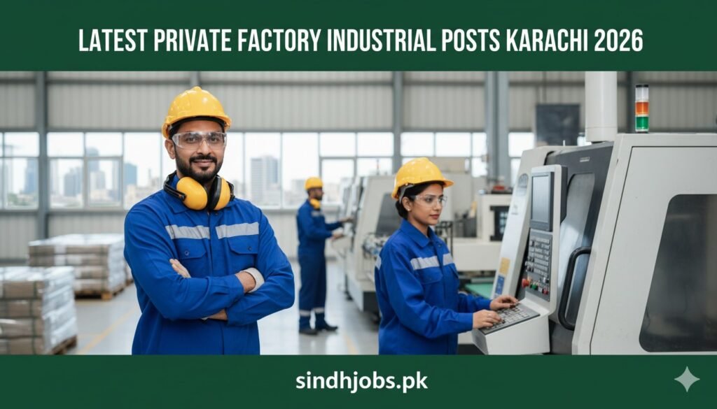 Latest Private Factory Industrial Posts Karachi 2026