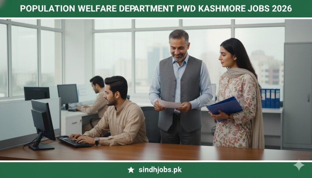 Population Welfare Department PWD Kashmore Jobs 2026