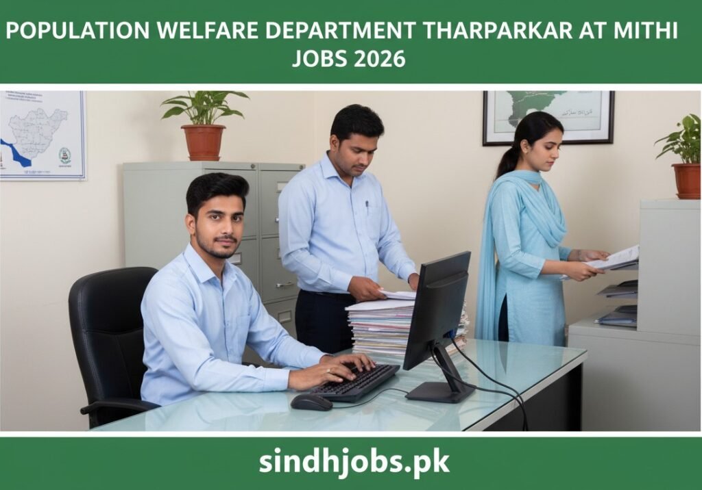 Population Welfare Department Tharparkar At Mithi Jobs 2026