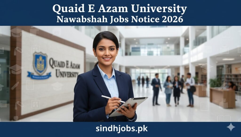 Quaid e Azam University Nawabshah Jobs Notice 2026
