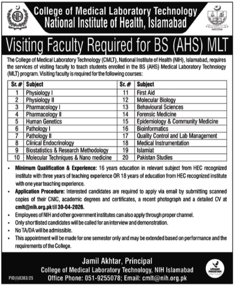 Faculty Jobs At National Institute Of Health NIH 2026