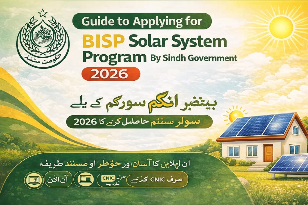 Guide to Applying for BISP Solar System Program By Sindh Government 2026