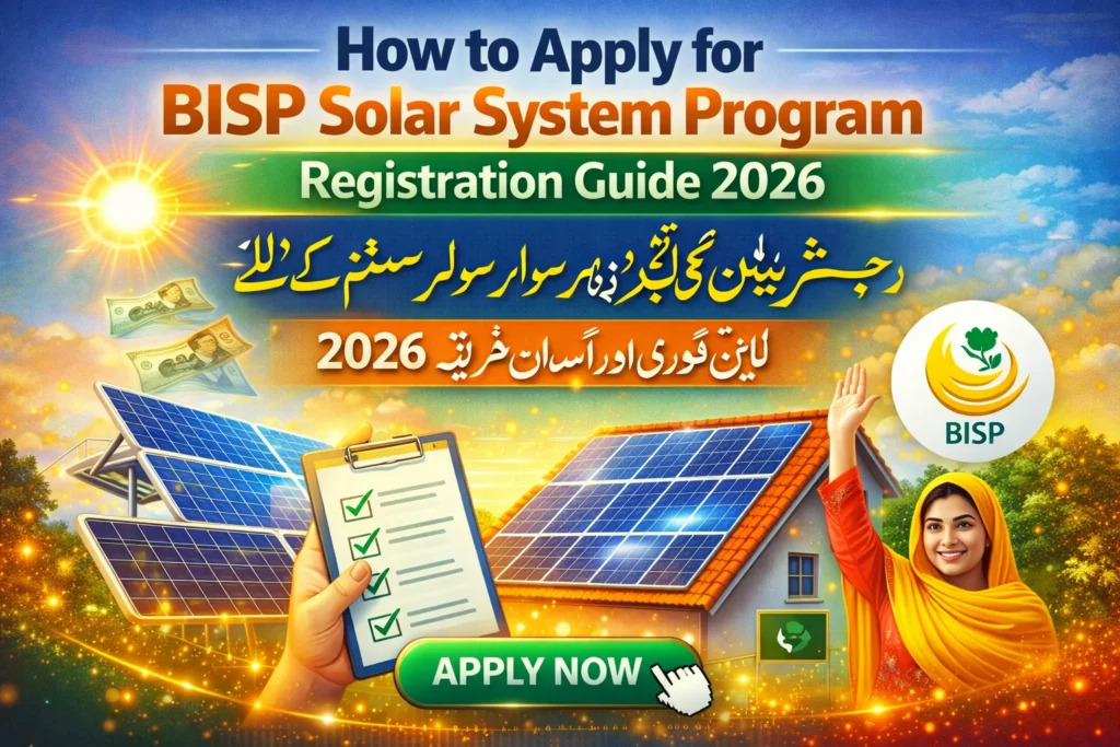 How to Apply for BISP Solar System Program Registration Guide 2026