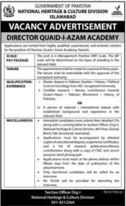 Latest National Heritage and Culture Division Sindh Jobs 2026