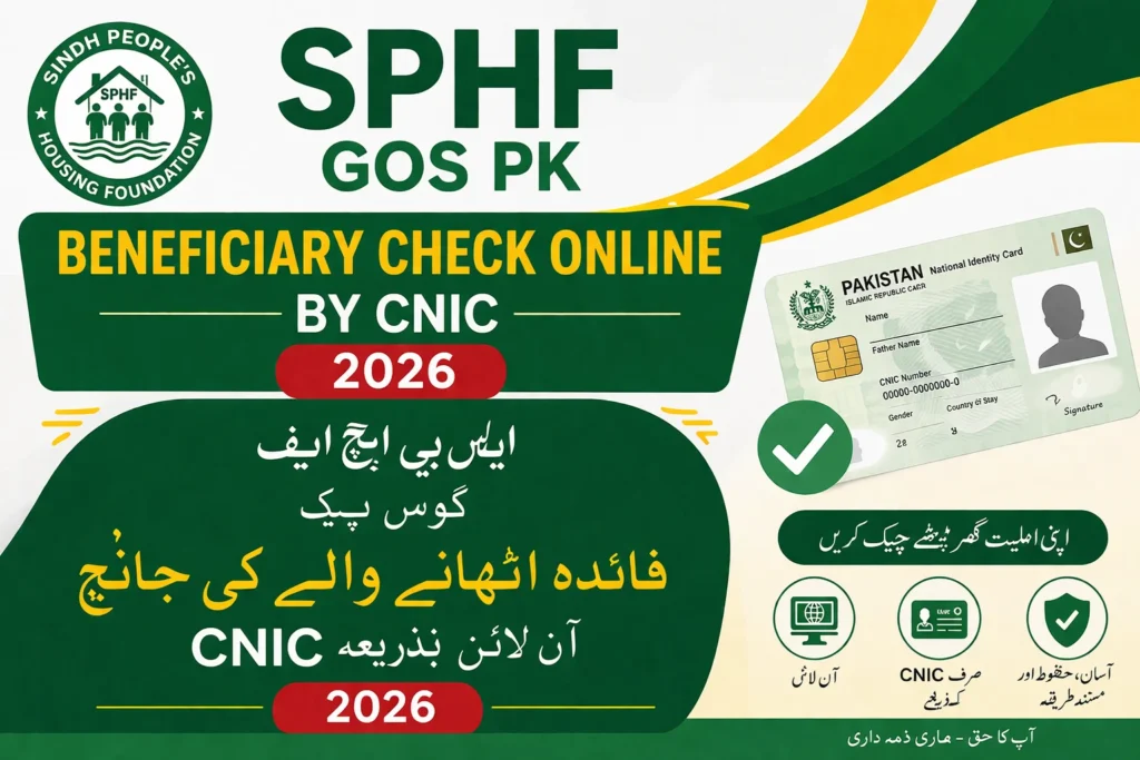 SPHF Payment Status By CNIC 2026 Fast And Effortless Tracking