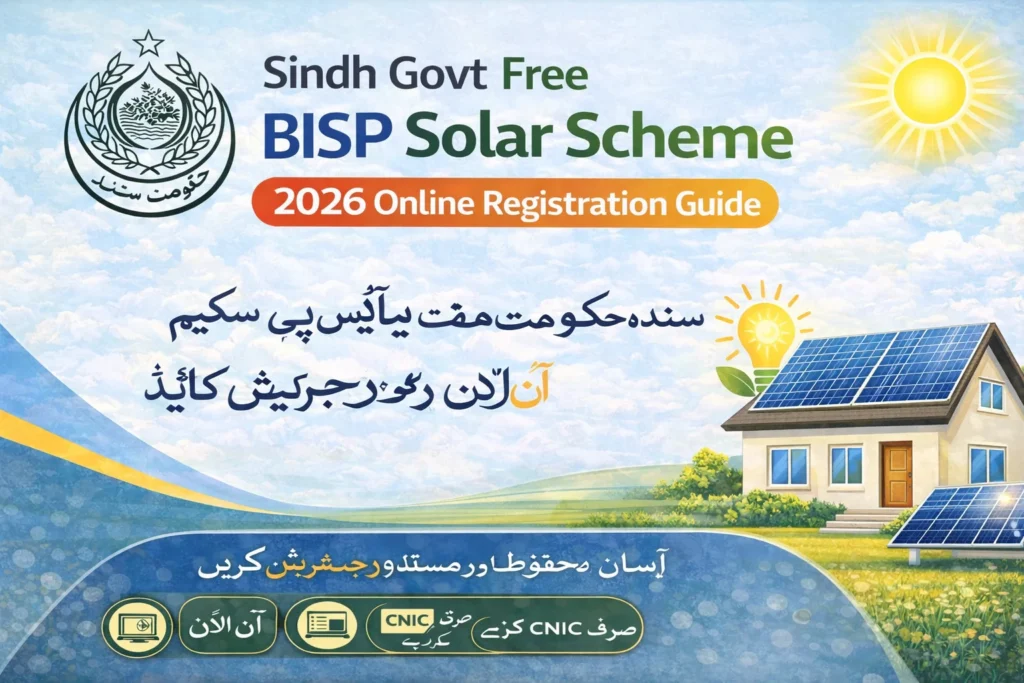Sindh Govt Free BISP Solar Scheme 2026 Online Registration Guide