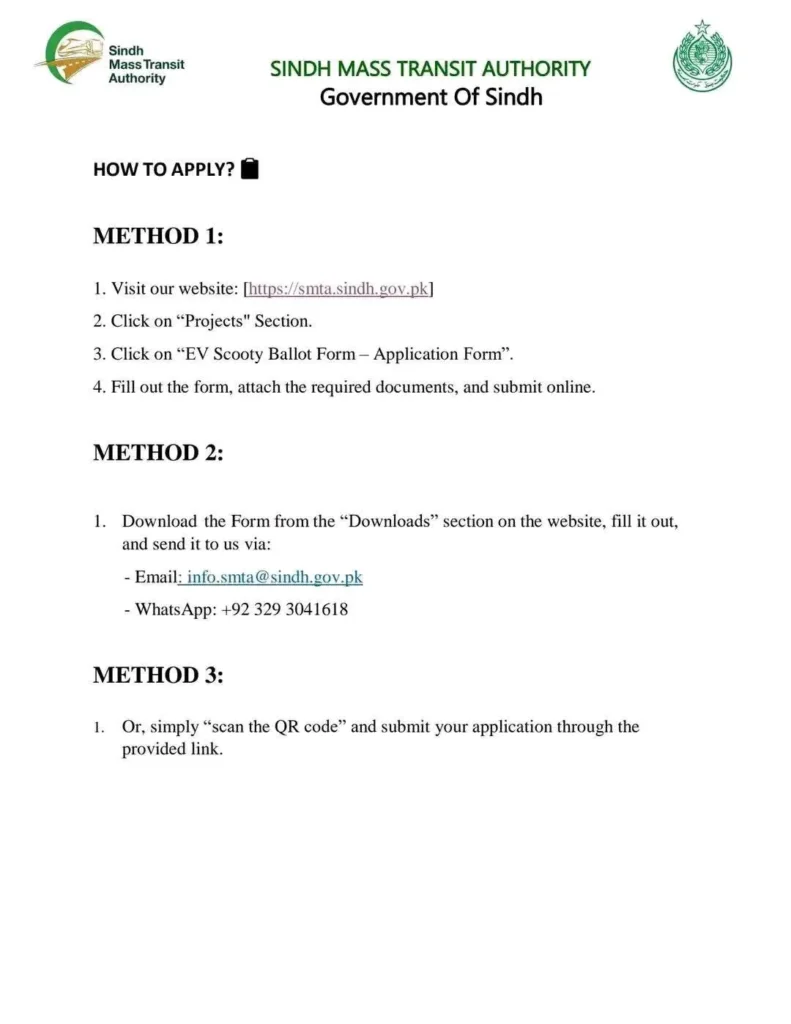 Government Sindh Free Pink Scooty Program 2026 Three Applying Methods