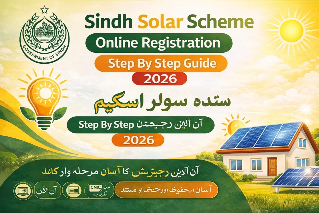 Sindh Solar Scheme Online Registration Step By Step Guide 2026