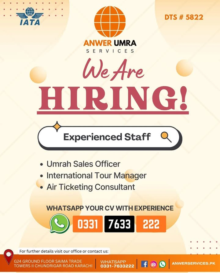 Urgent Hiring Anwer Services Careers Jobs 2026