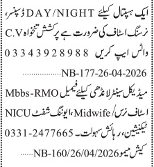 Latest Private Hospital Medical Posts 2026