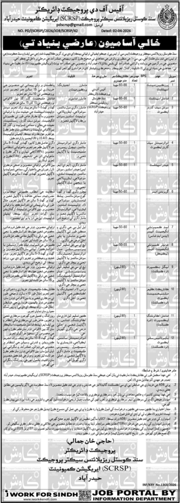 Jobs Available At Sindh Coastal Development Authority