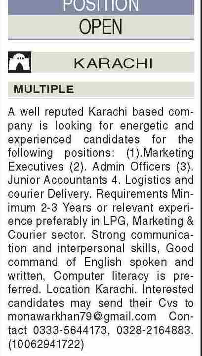 Marketing Executive & Junior Accountant Jobs 2026
