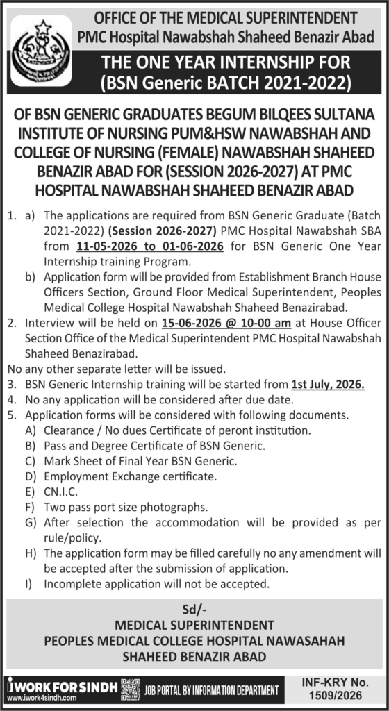 Job Vacancies At Peoples Medical College Hospital
