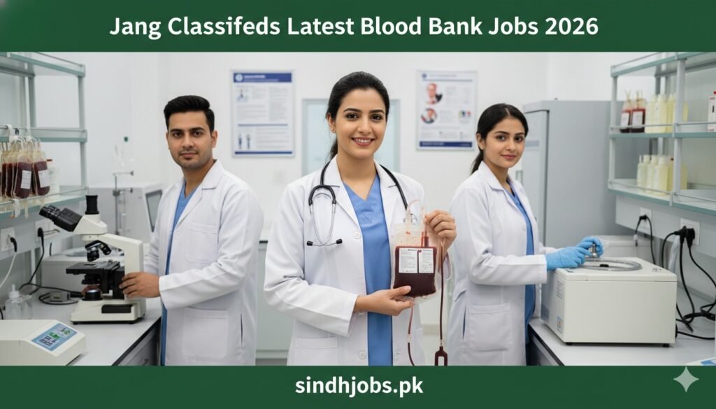 Jang Classifieds Latest Blood Bank Jobs 2026