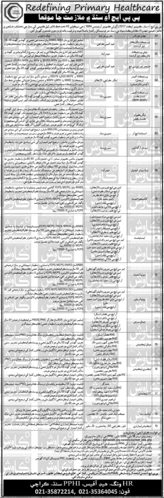 Latest Careers Opportunities at PPHI Sindh 2026