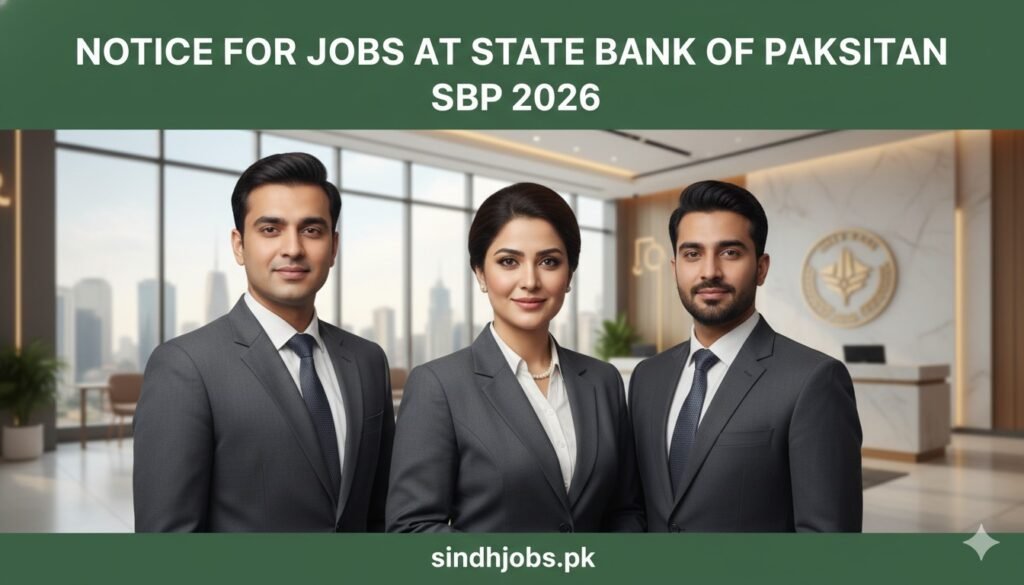 Notice For Jobs At State Bank Of Pakistan SBP 2026