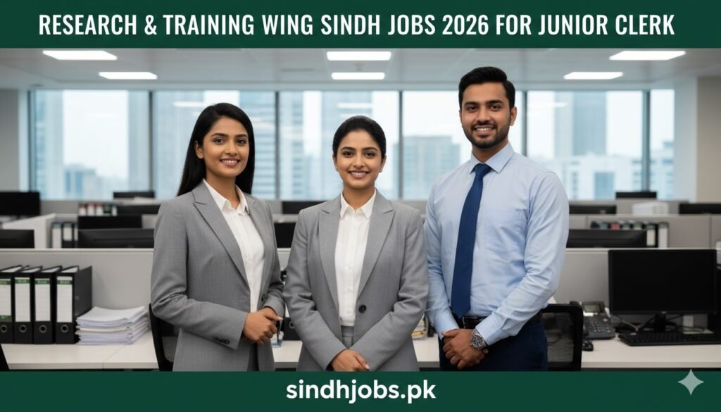 Research & Training Wing Sindh Jobs 2026 For Junior Clerk