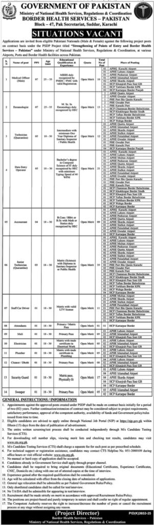 NHSRC Jobs Top Karachi Health Ministry Openings
