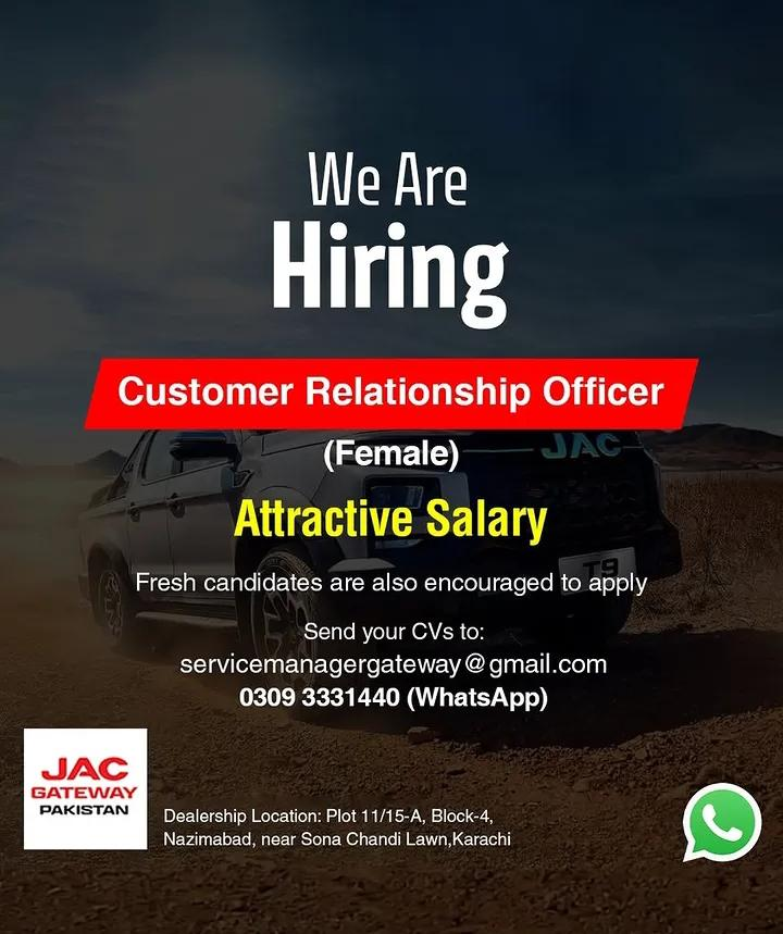 latest Customer Relations Officer Jobs  2026