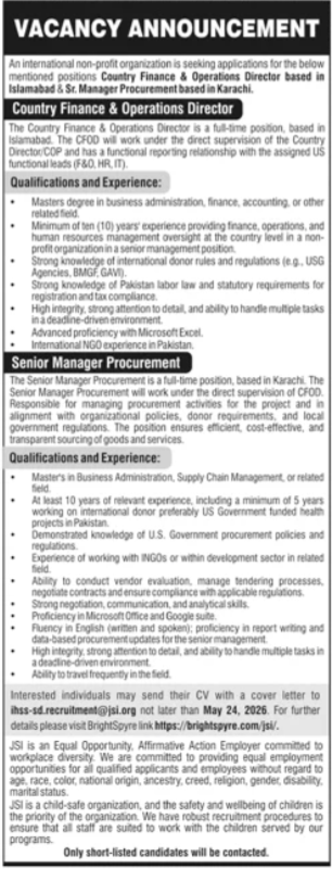 International Organization Exclusive  Jobs 2026
