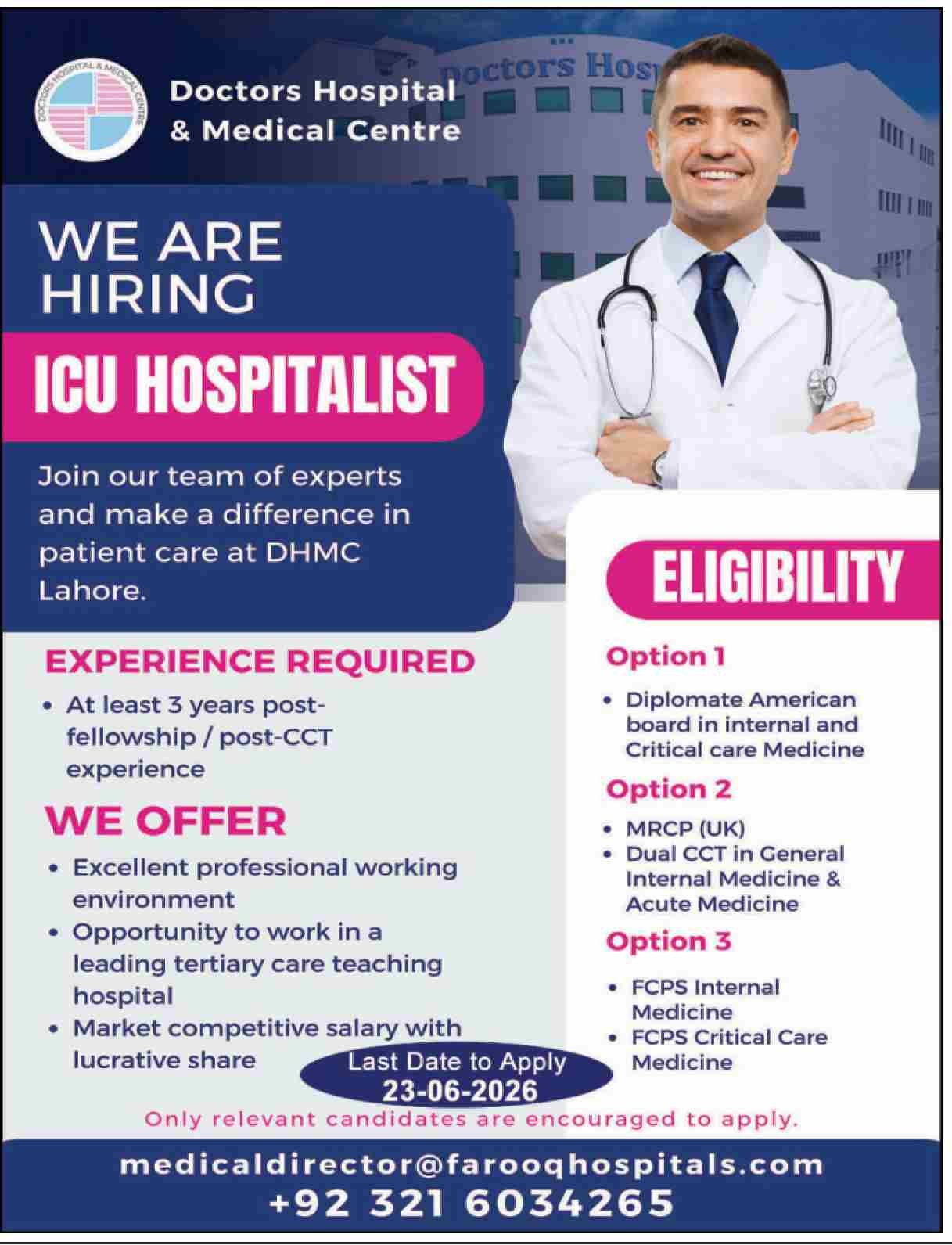 Doctors Hospital Jobs Urgent Latest Vacancies 2026