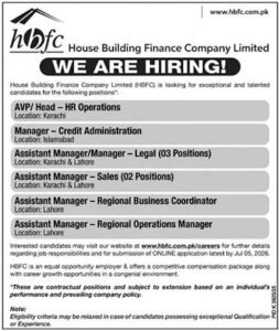 House Building Finance Company HBFCL Jobs 2026
