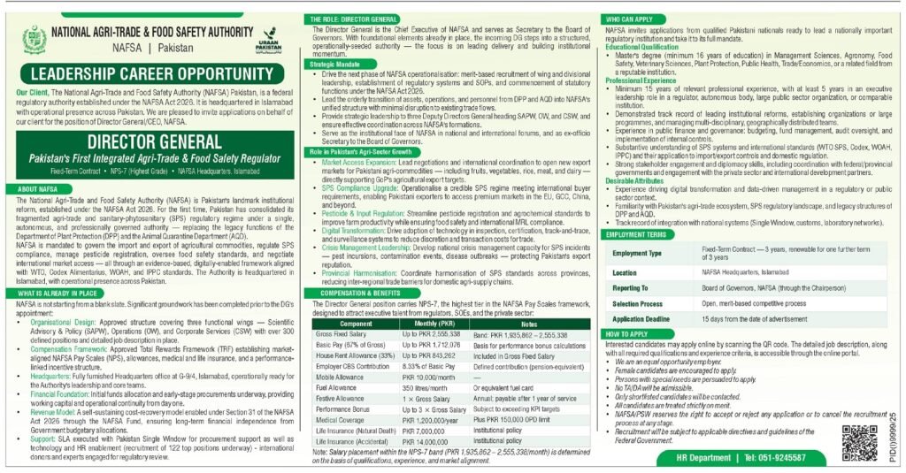 Job Vacancies At National Agri Trade And Food Safety Authority 2026