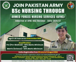 Join Pakistan Army As Nurse 2026 Online Applications Open