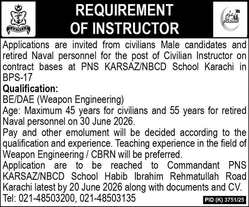 Join Pakistan Navy Jobs in Sindh 2026 Online Application Opens