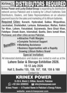 Krinex Power and Lucky Global Group Company Jobs For All Sindh 2026