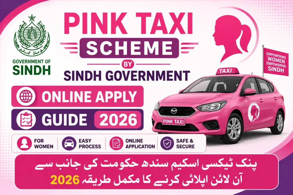 Pink Taxi Scheme By Sindh Government Online Apply Guide 2026
