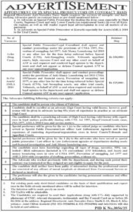 Regional Directorate Anti Narcotics Force Sindh Jobs 2026