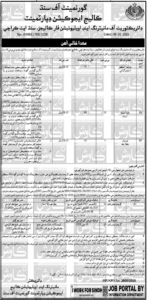 Sindh College Education Department Jobs Online Apply 2026