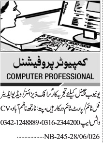 Computer Jobs 2026 Best Private Vacancies Apply Now
