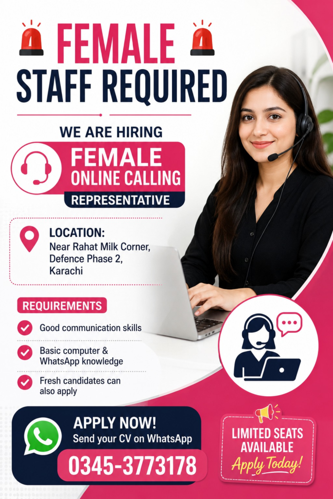 Female Online Calling Representative Apply Now