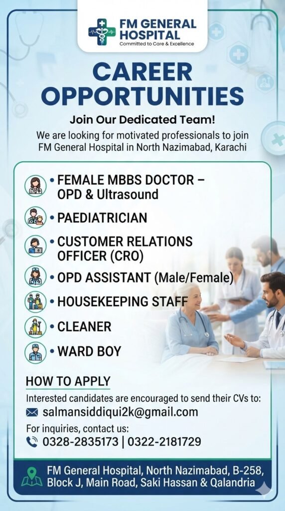 FM General Hospital Jobs 2026 in Karachi
