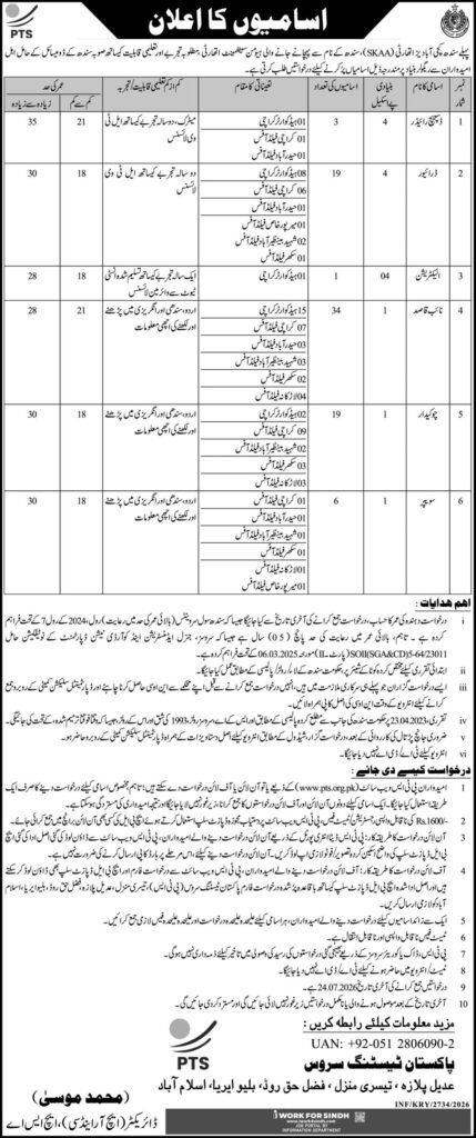 Government Sindh Katchi Abadis Authority SKAA Jobs 2026