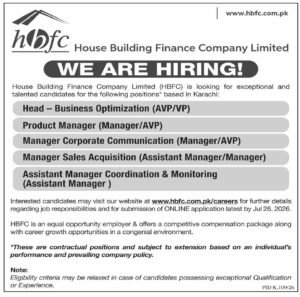 House Building Finance Company HBFCL Job Vacancies 2026