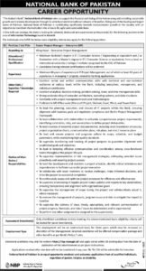Job At National Bank Of Pakistan NBP Karachi in 2026