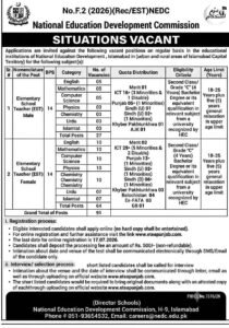 National Education Development Commission NEDC Jobs 2026