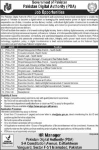 Pakistan Digital Authority PDA Jobs Apply Now 2026
