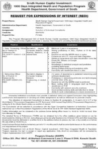 SIHPP 1000 Days Sindh Integrated Health Department Jobs 2026