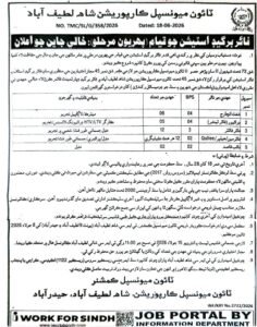 Town Municipal Corporation 1 To 4 Grade Jobs In Sindh 2026