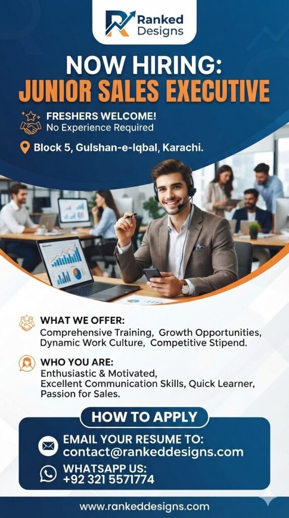 Junior Sales Executive Jobs 2026 Apply Now